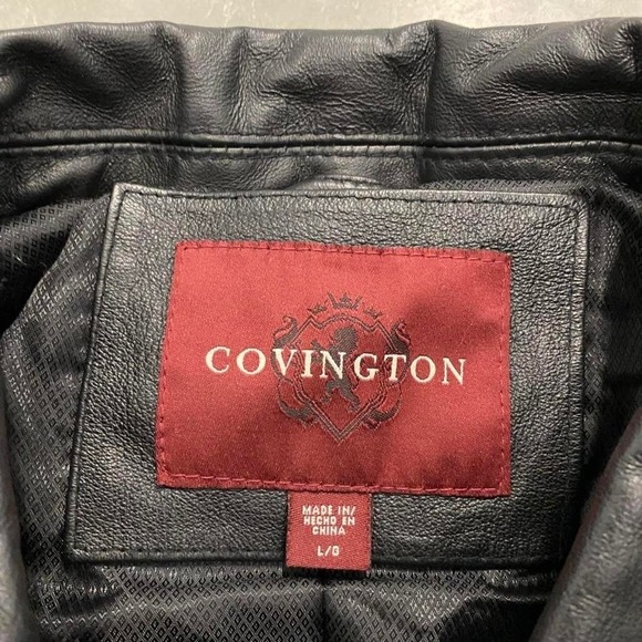 vintage black leather jacket - Picture 2 of 3